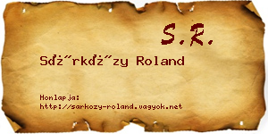 Sárközy Roland névjegykártya