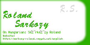 roland sarkozy business card